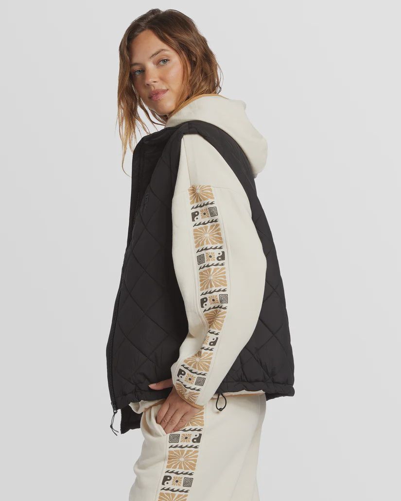 BILLABONG LADIES TRANSPORT PUFFER VEST- BLACK