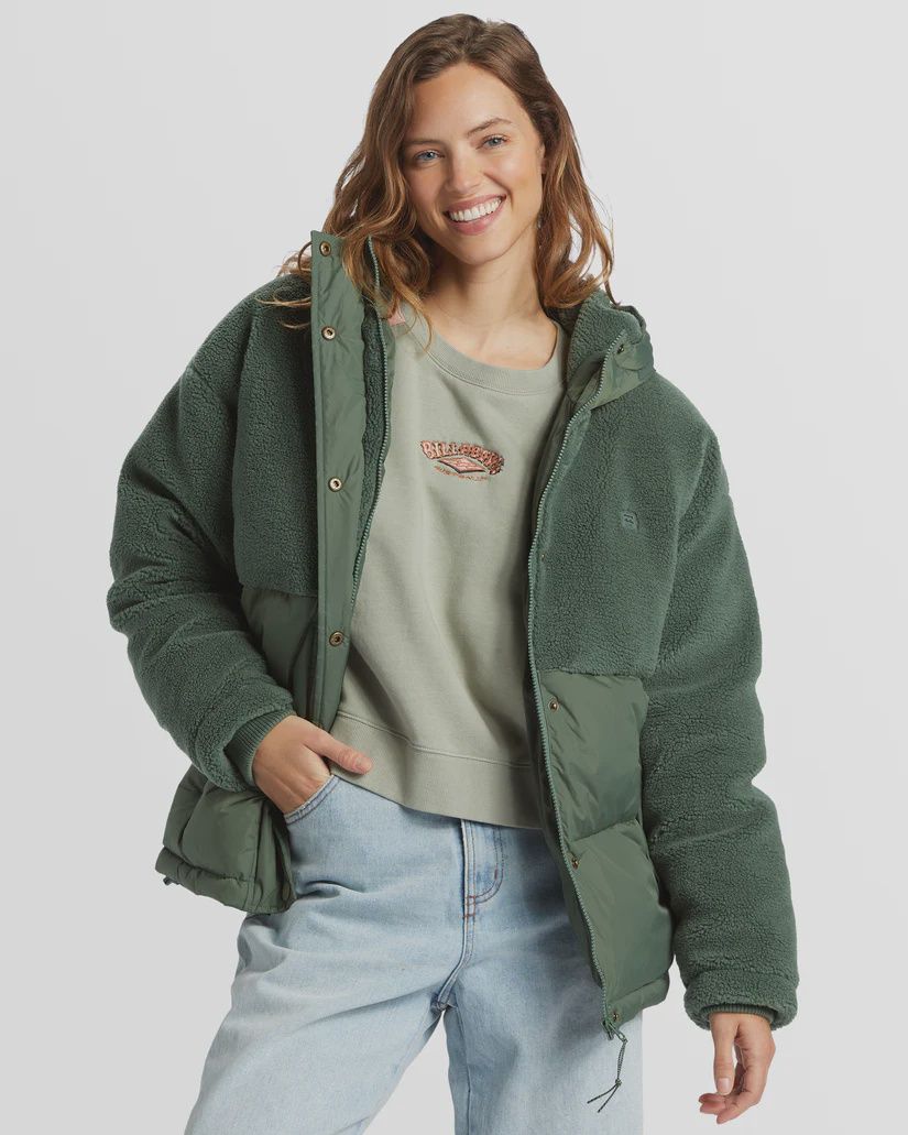 BILLABONG WOMENS LOVE TRIP JACKET - TREEHUGGER