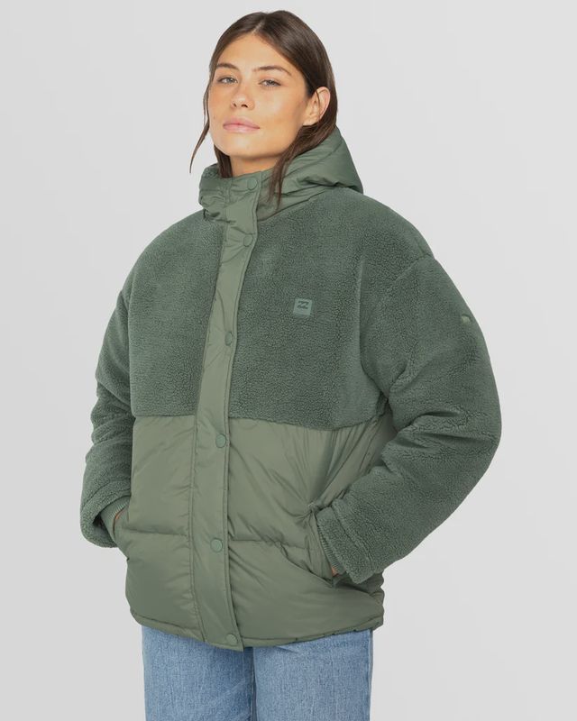 BILLABONG WOMENS LOVE TRIP JACKET - TREEHUGGER