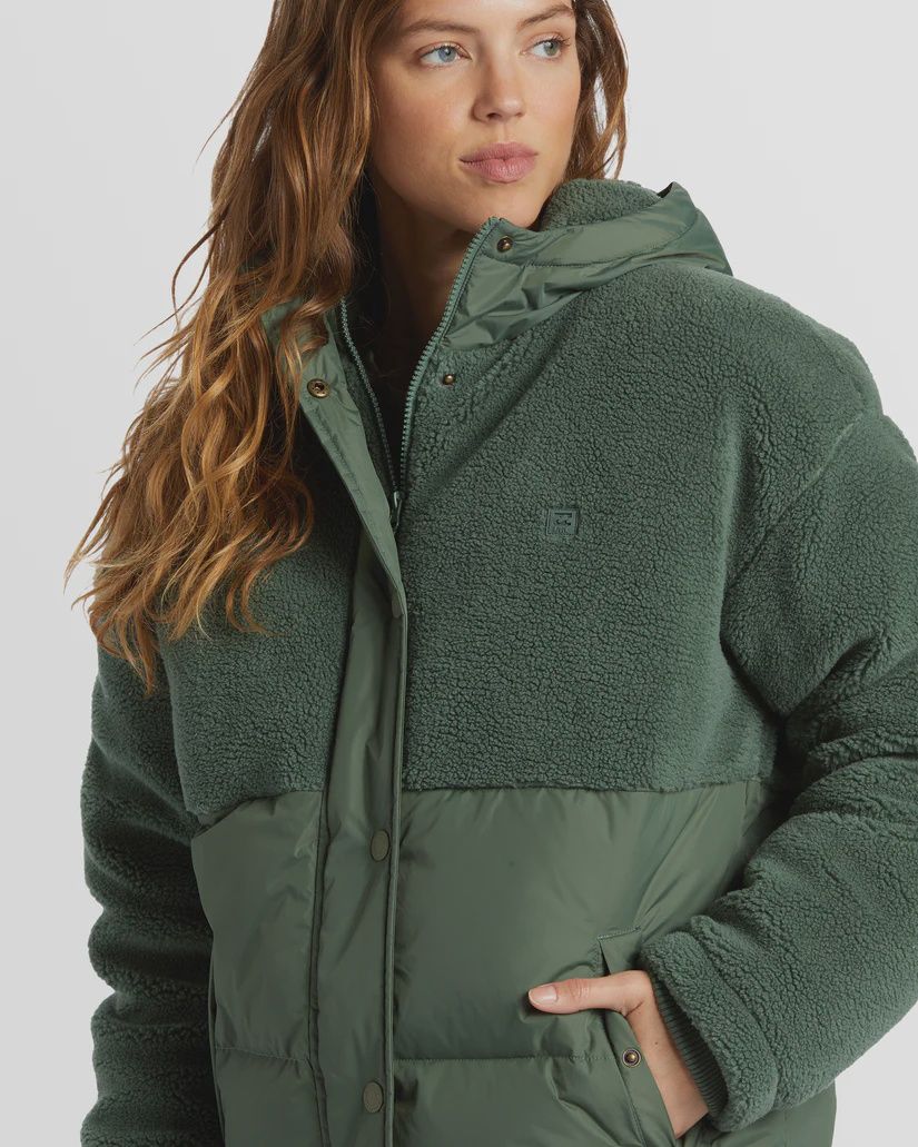 BILLABONG WOMENS LOVE TRIP JACKET - TREEHUGGER