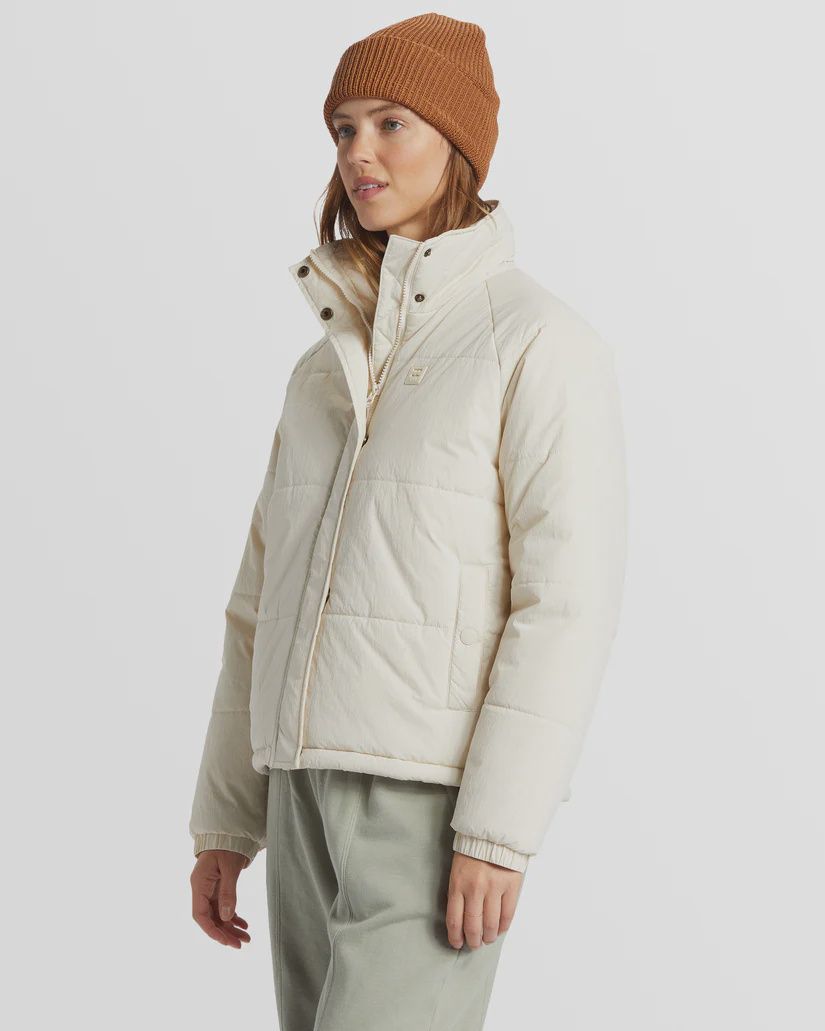 BILLABONG WOMENS HIGH ROUTE PUFFER - WHITE CAP