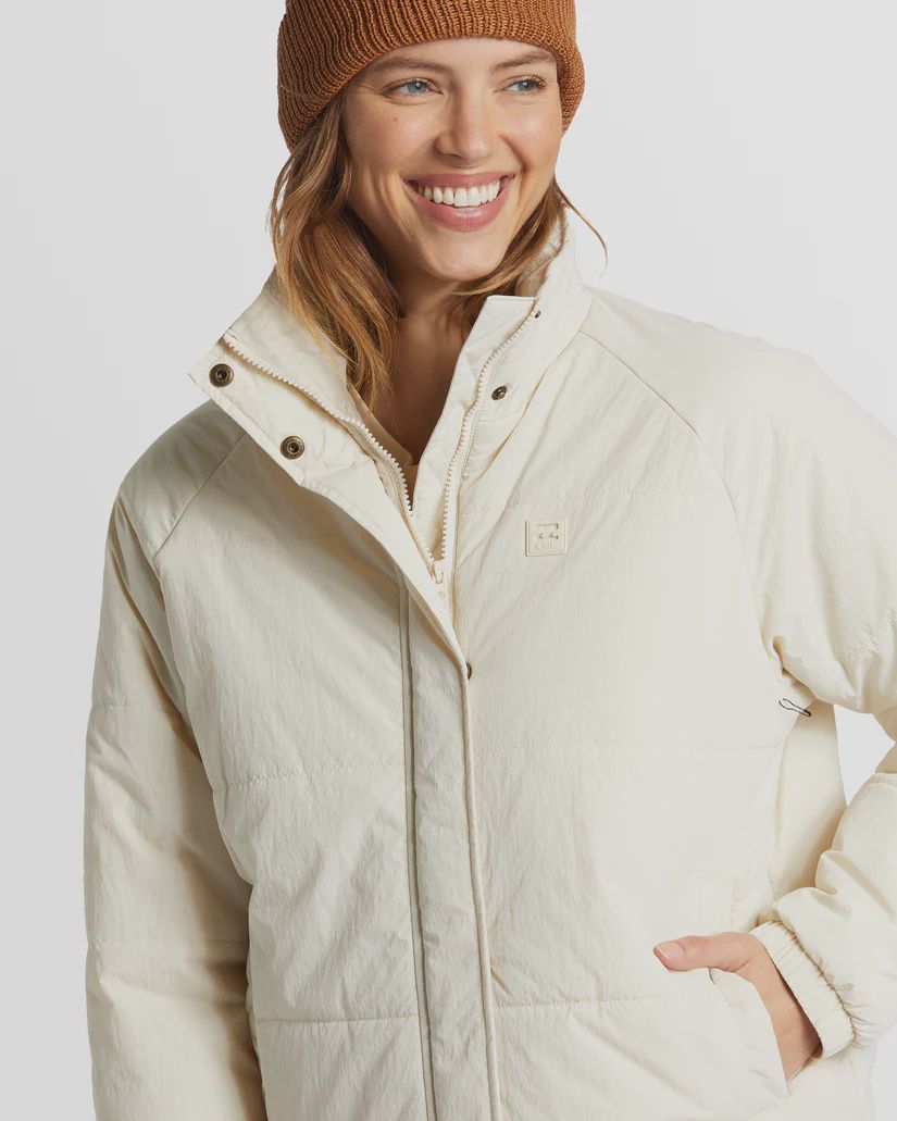 BILLABONG WOMENS HIGH ROUTE PUFFER - WHITE CAP