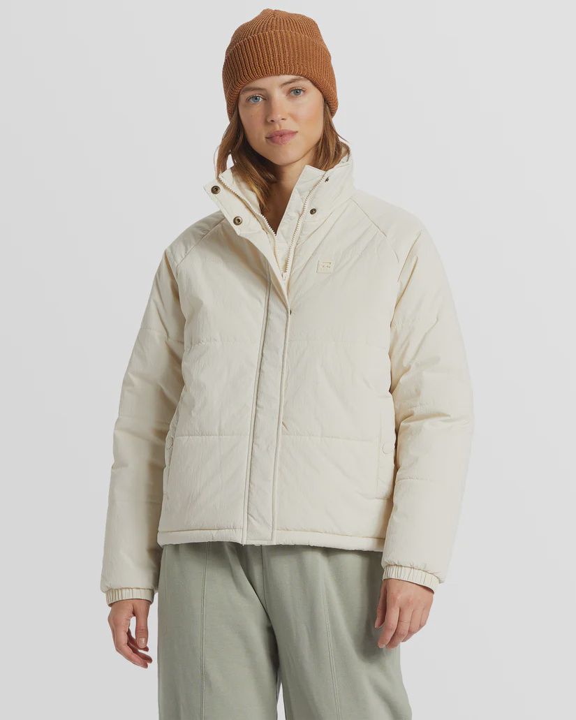 BILLABONG WOMENS HIGH ROUTE PUFFER - WHITE CAP