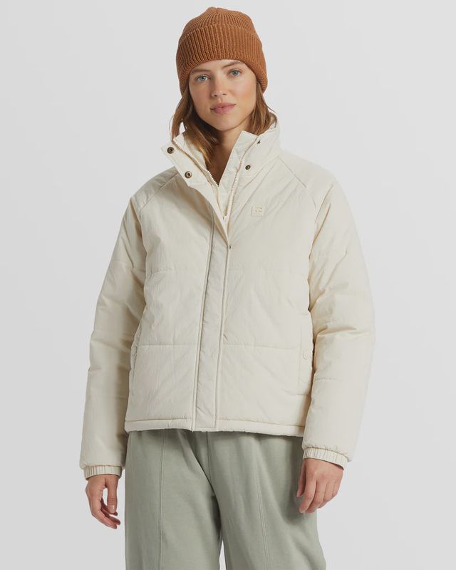 BILLABONG WOMENS HIGH ROUTE PUFFER - WHITE CAP