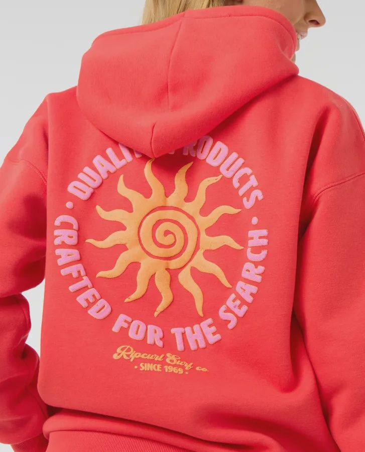 RIP CURL LADIES CALA HERITAGE HOOD - RED