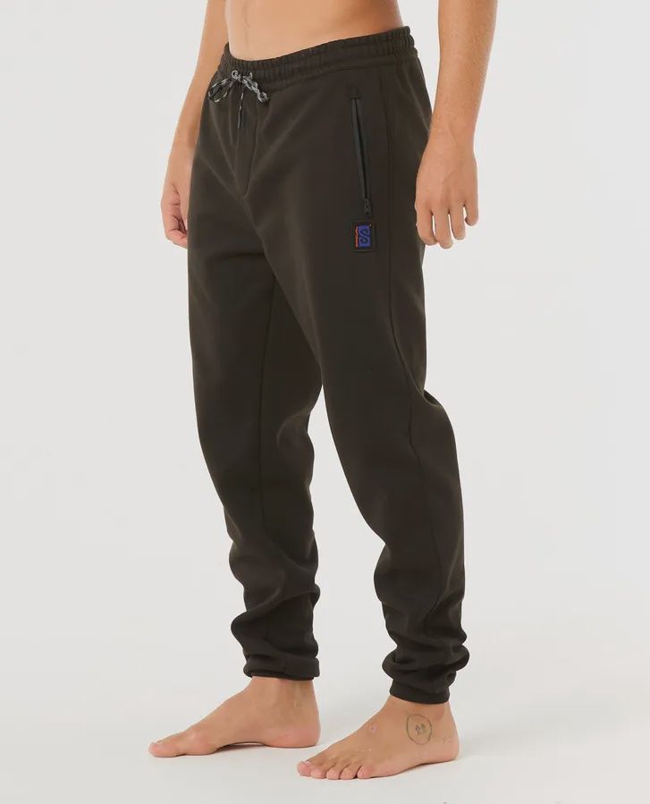 RIPCURL MENS ANTI SERIES SEARCH BASE TRACK PANT - BLACK
