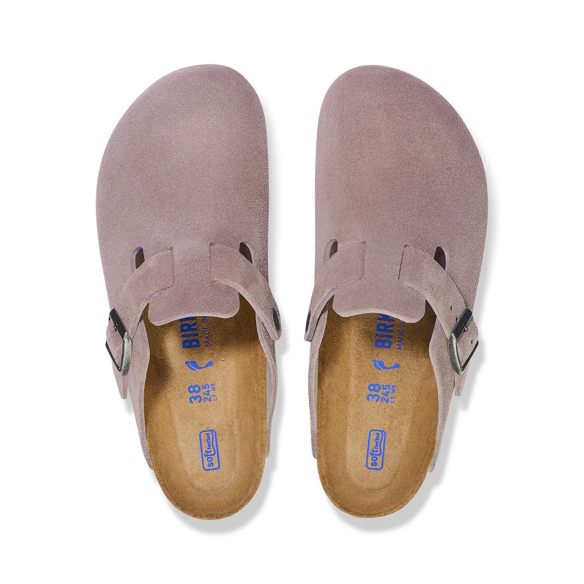 BIRKENSTOCK BOSTON SFB SUEDE LEATHER - FADED PURPLE