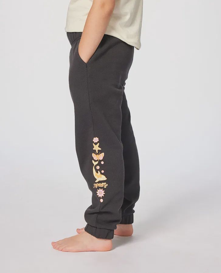 RIPCURL TODDLER GIRLS RAINBOW TIDE TRACK PANT - WASHED BLACK