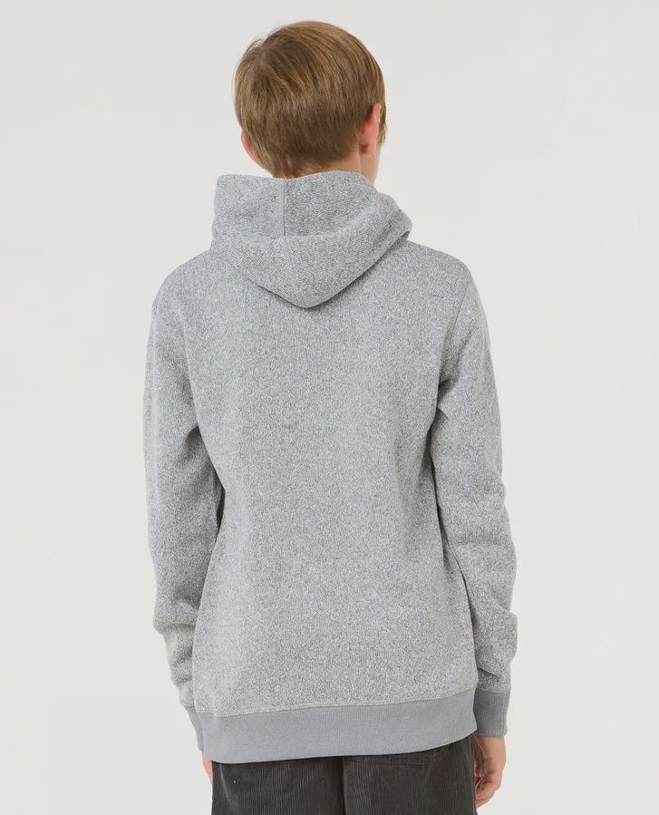 RIPCURL TEEN BOYS CRESCENT HOOD FADEOUT - GREY MARLE