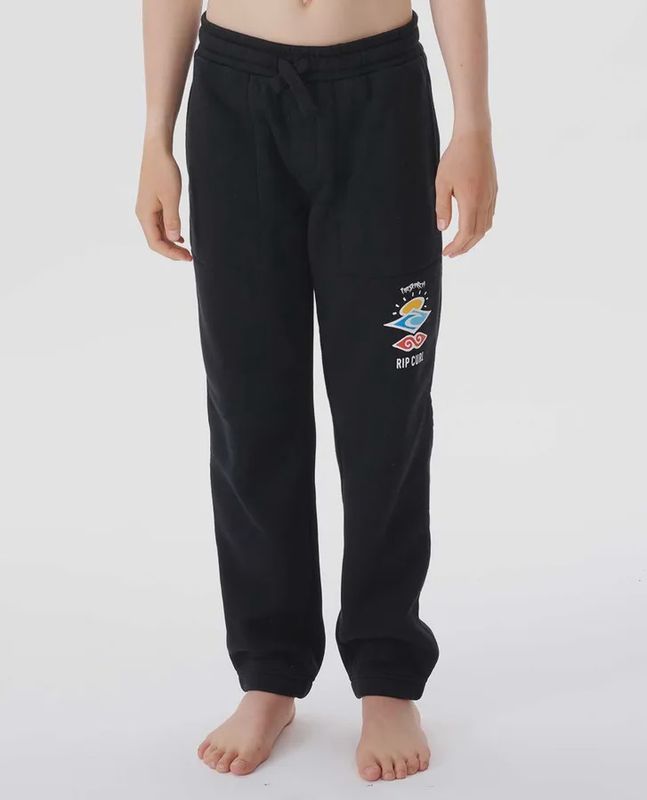 RIPCURL BOYS ICONS OF SURF TRACKPANT - BLACK