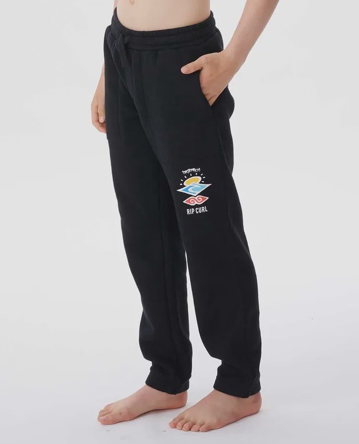 RIPCURL BOYS ICONS OF SURF TRACKPANT - BLACK