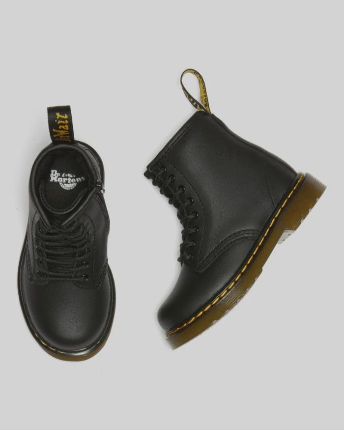 DR MARTENS TODDLER 1460 LACE BOOT- SOFTY T BLACK