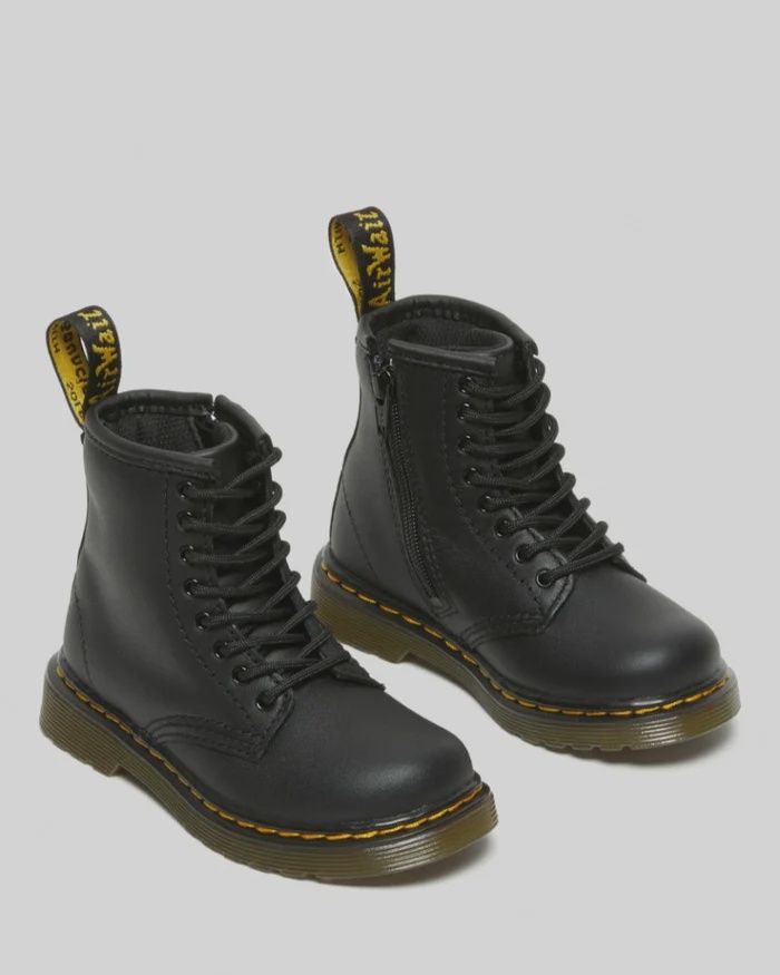 DR MARTENS TODDLER 1460 LACE BOOT- SOFTY T BLACK