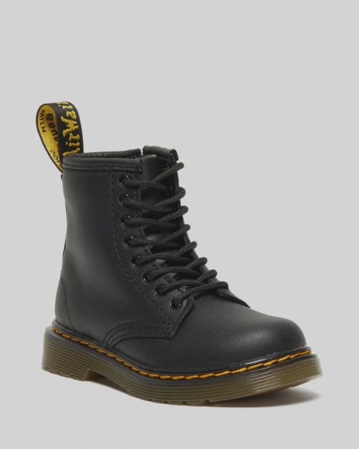 DR MARTENS TODDLER 1460 LACE BOOT- SOFTY T BLACK