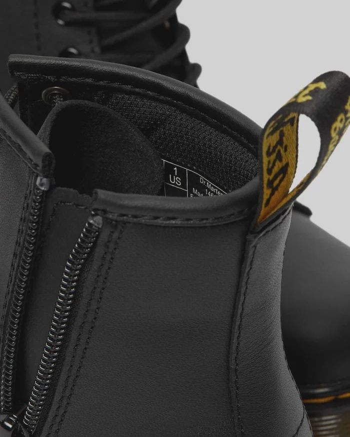 DR MARTENS JUNIORS 1460 LACE BOOT-BLACK SOFTY T