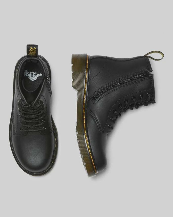DR MARTENS JUNIORS 1460 LACE BOOT-BLACK SOFTY T
