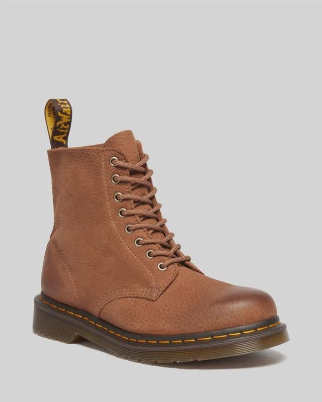 DR MARTENS 1460 8 EYE TUMBLED NUBUCK BOOT-DESERT BROWN