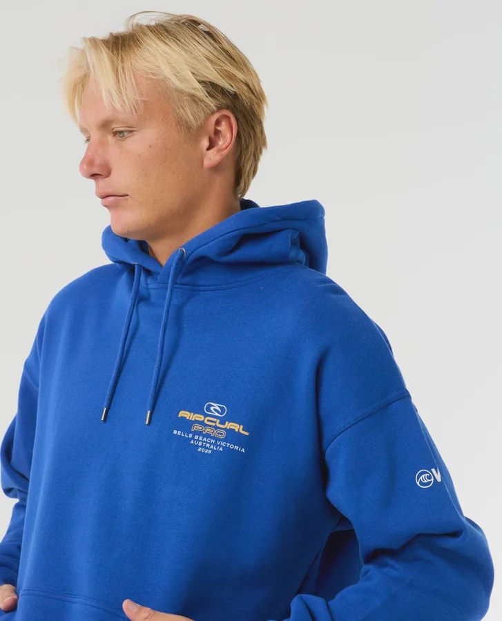 RIPCURL MENS RIP CURL PRO 25 EVENT HOOD - ELECTRIC BLUE