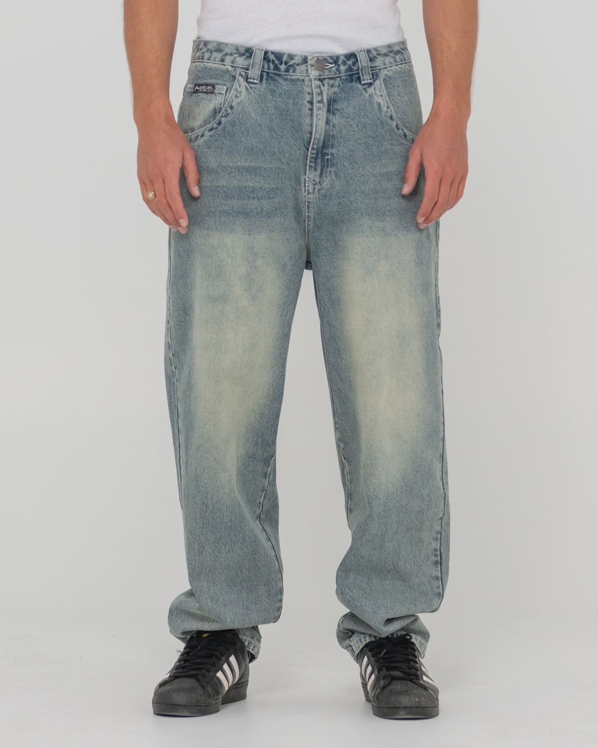 RUSTY MENS TRUSTY TAPERED DENIM JEAN - DIRTY DAWG