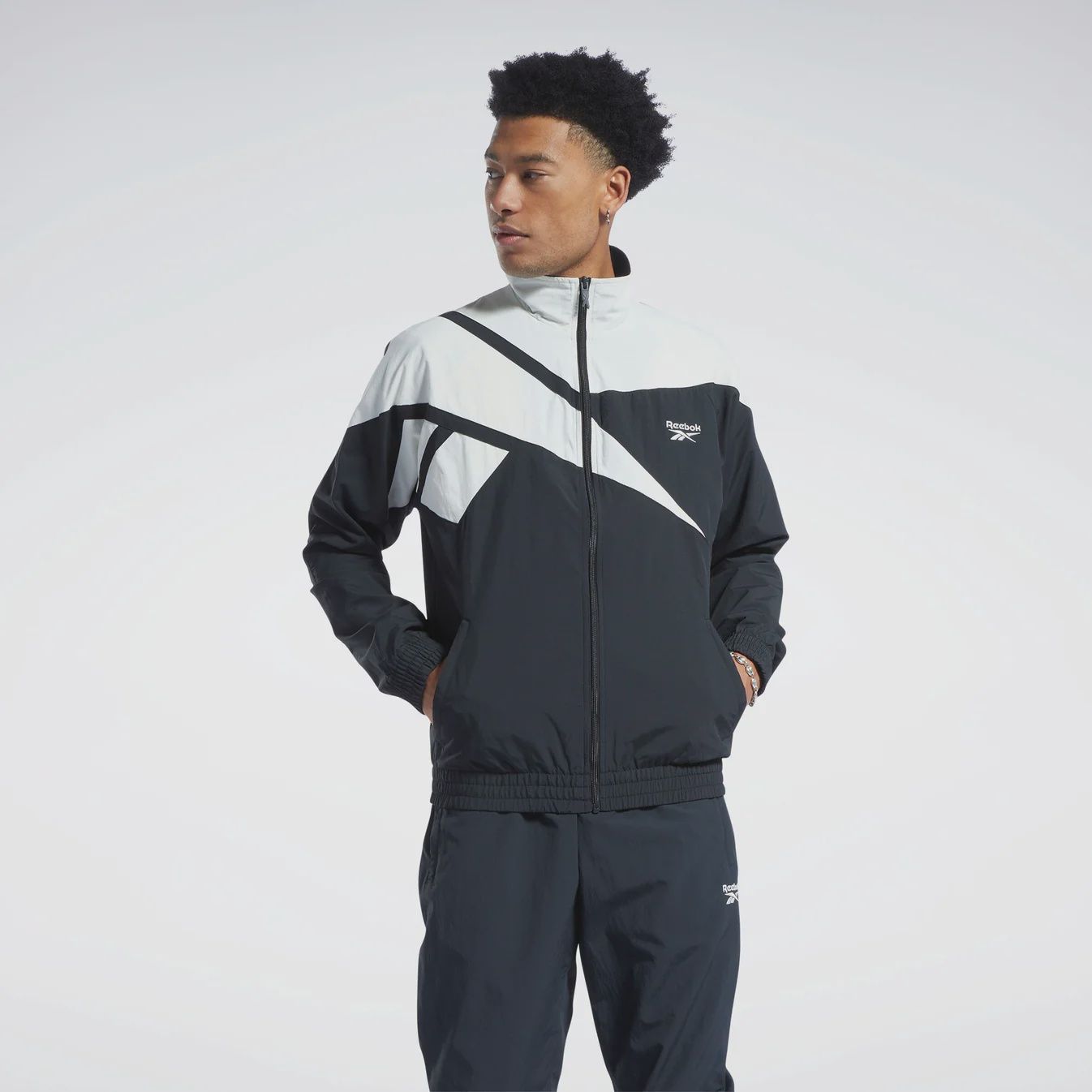 REEBOK MENS CL F FR TRACKTOP - NIGHT BLACK