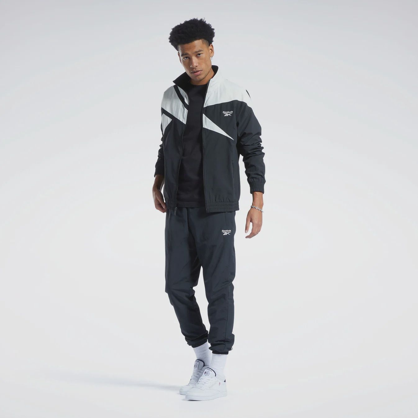 REEBOK MENS CL F FR TRACKTOP - NIGHT BLACK