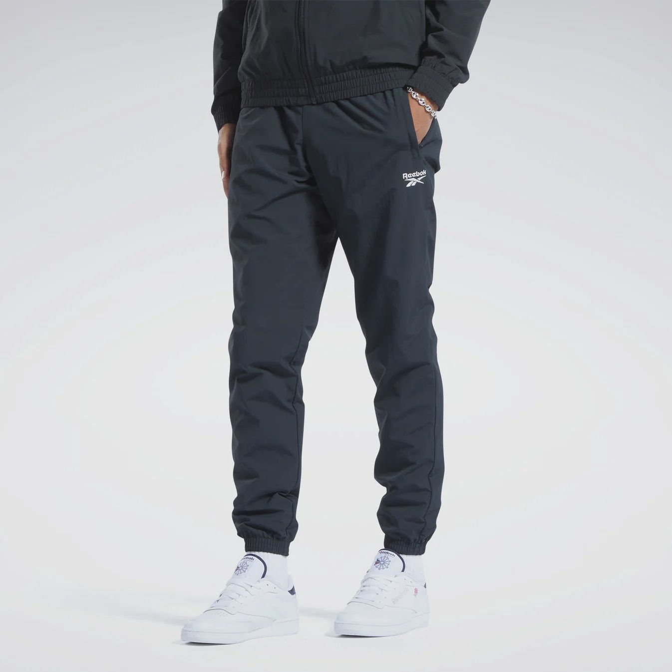 REEBOK MENS CL F FR TRACKPANT - NIGHT BLACK/NIGHT BLACK