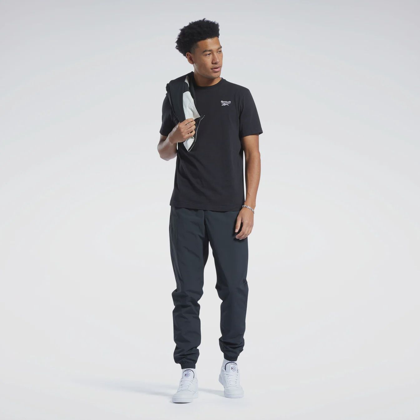 REEBOK MENS CL F FR TRACKPANT - NIGHT BLACK/NIGHT BLACK