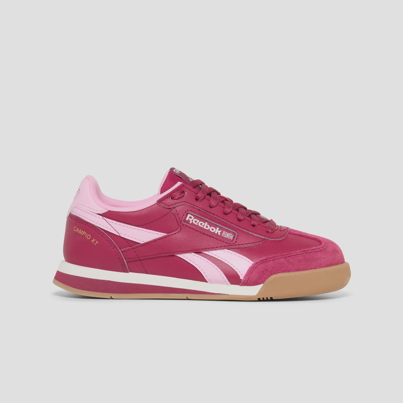 REEBOK KIDS JUNIOR CAMPIO XT SHOE - BERRY/ROSE/CHALK/BARELY GREY