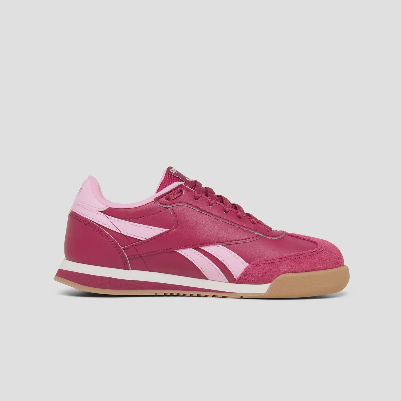 REEBOK KIDS JUNIOR CAMPIO XT SHOE - BERRY/ROSE/CHALK/BARELY GREY