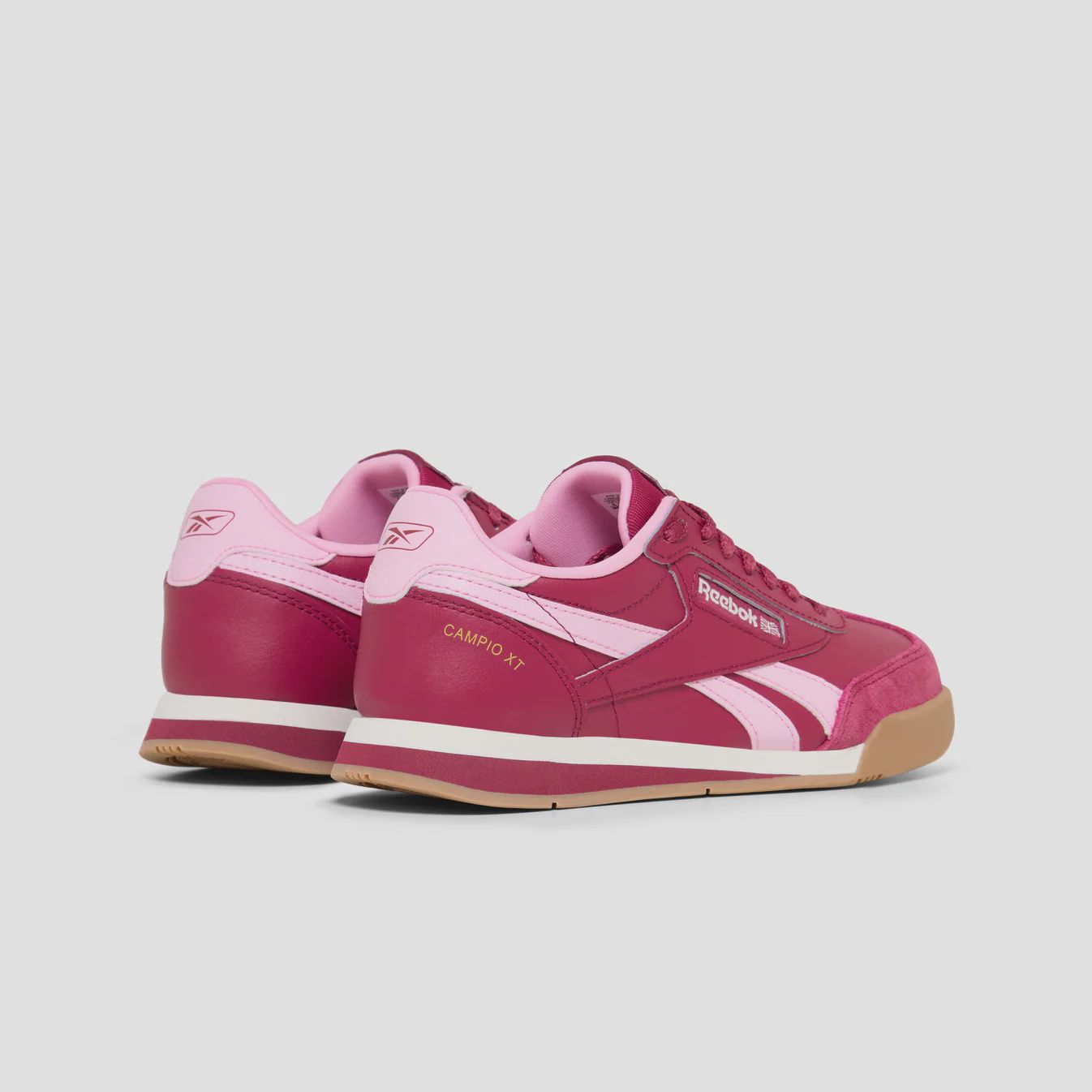 REEBOK KIDS JUNIOR CAMPIO XT SHOE - BERRY/ROSE/CHALK/BARELY GREY