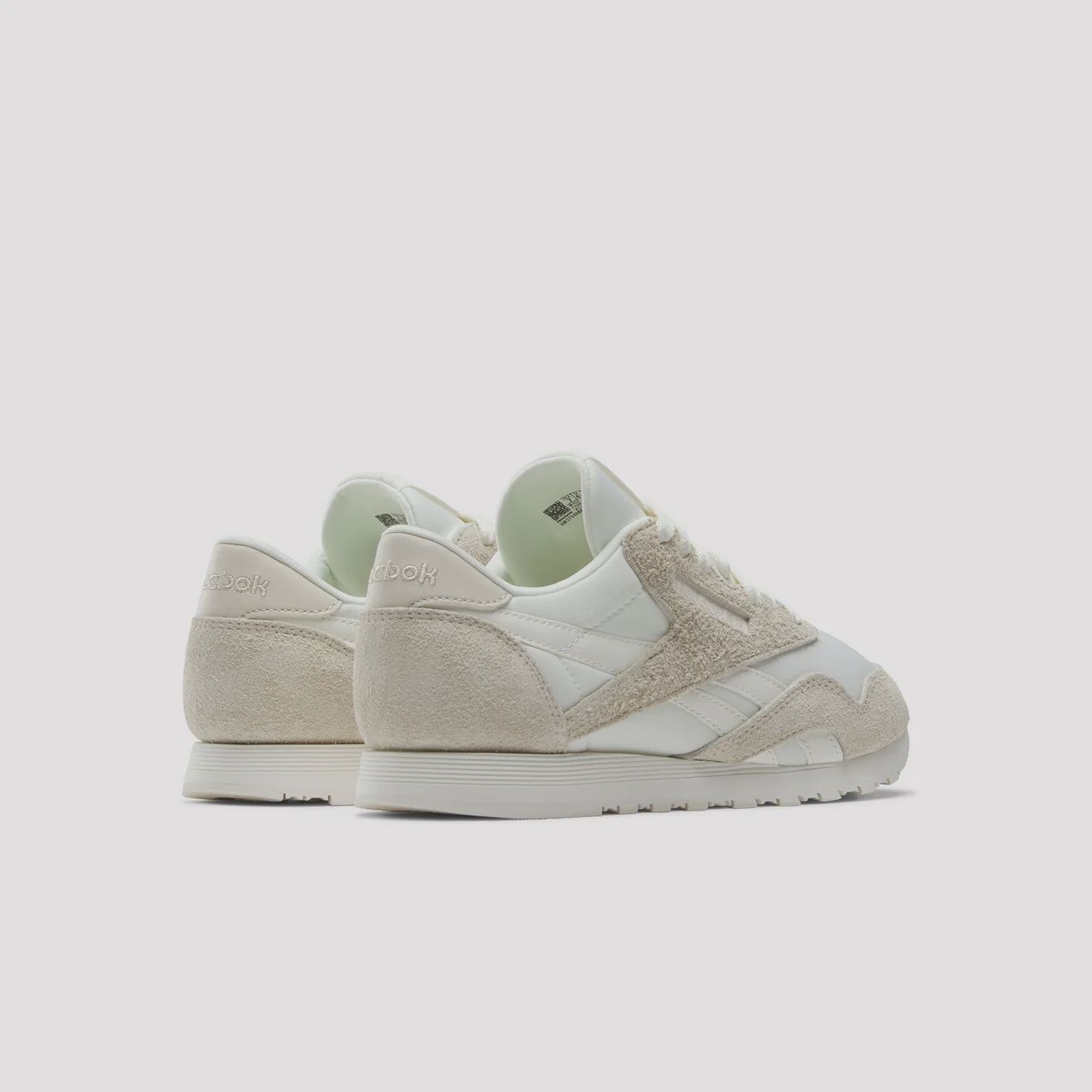 REEBOK WOMENS CL NYLON SHOE - SAND/SAND/CHALK