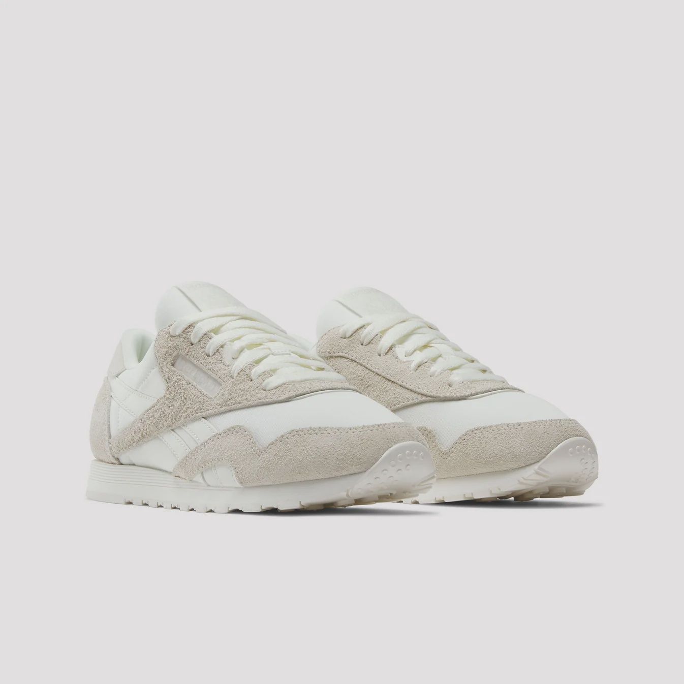 REEBOK WOMENS CL NYLON SHOE - SAND/SAND/CHALK