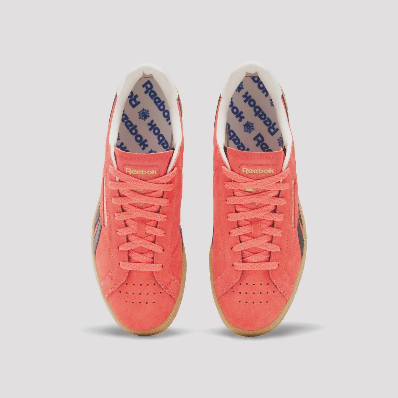 REEBOK UNISEX CLUB C GROUNDS UK SHOE - SUNSETCORAL/BLACK/GUM