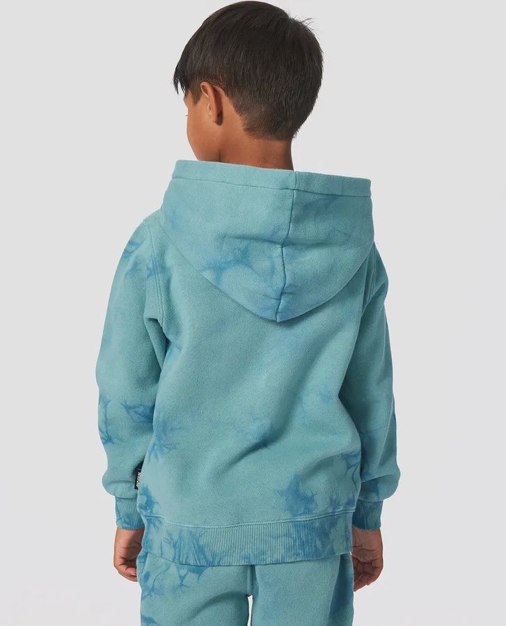 RIPCURL GROM BOYS GROM ENERGY TIE DYE HOOD - BLUE LAGOON
