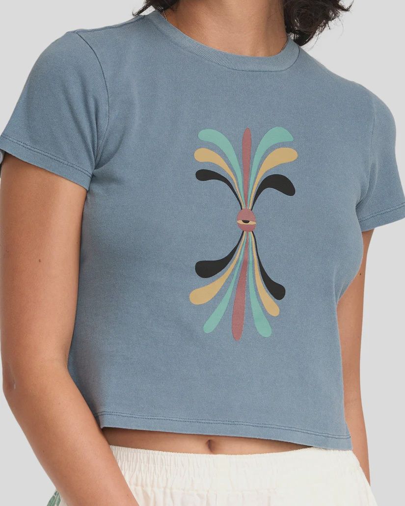 RVCA LADIES LAURYN ALVAREZ 411 SS TEE - VINTAGE NAVY