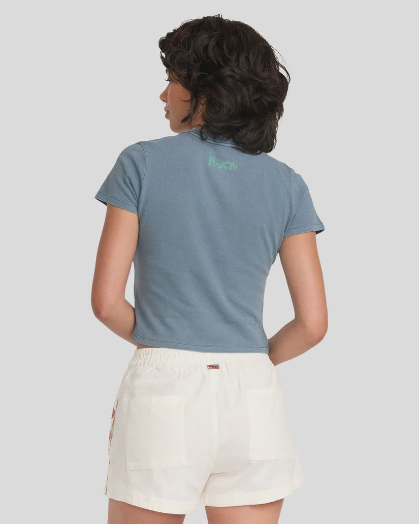 RVCA LADIES LAURYN ALVAREZ 411 SS TEE - VINTAGE NAVY