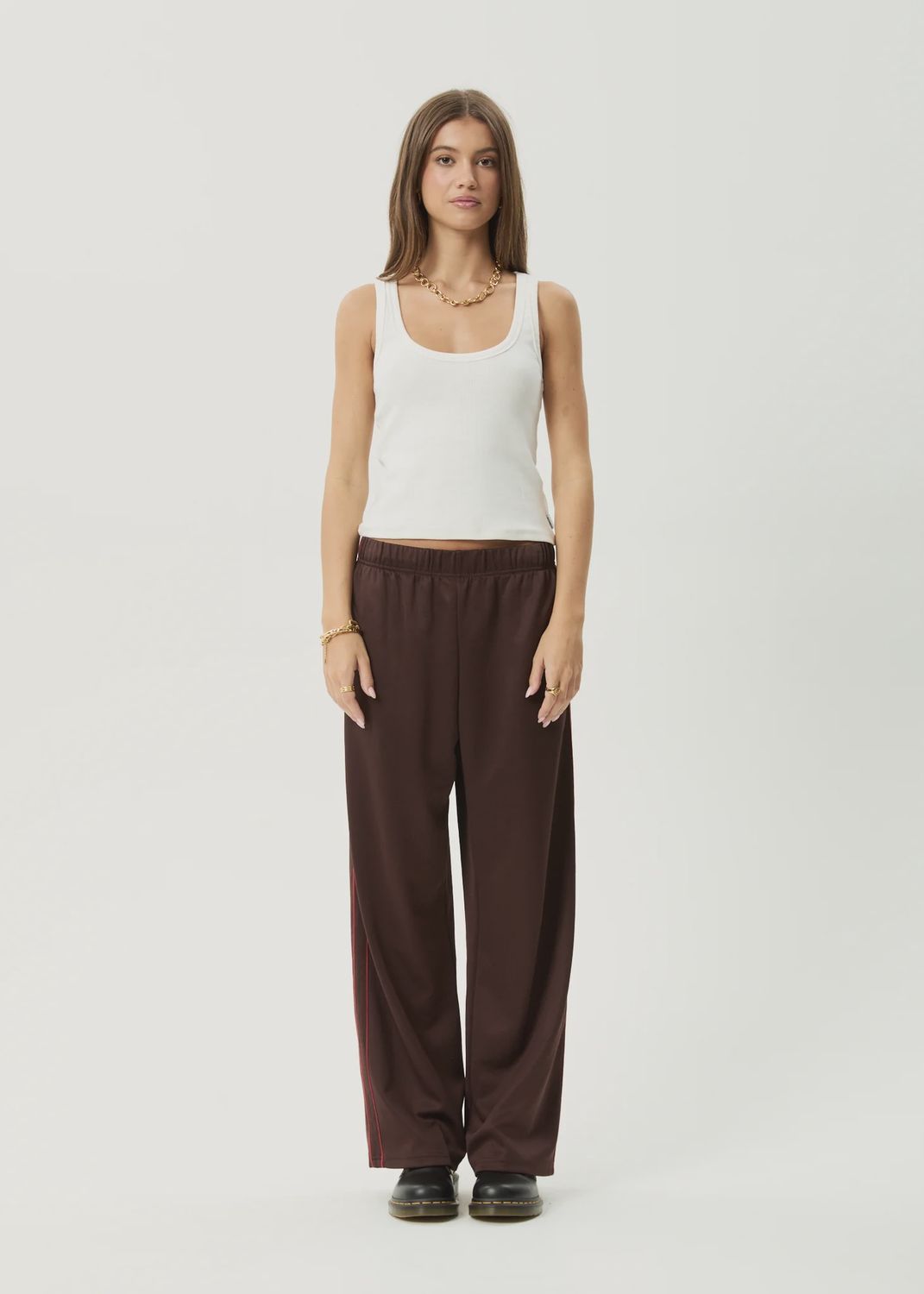 AFENDS WOMENS AVENUE TRACK PANT - COFFEE