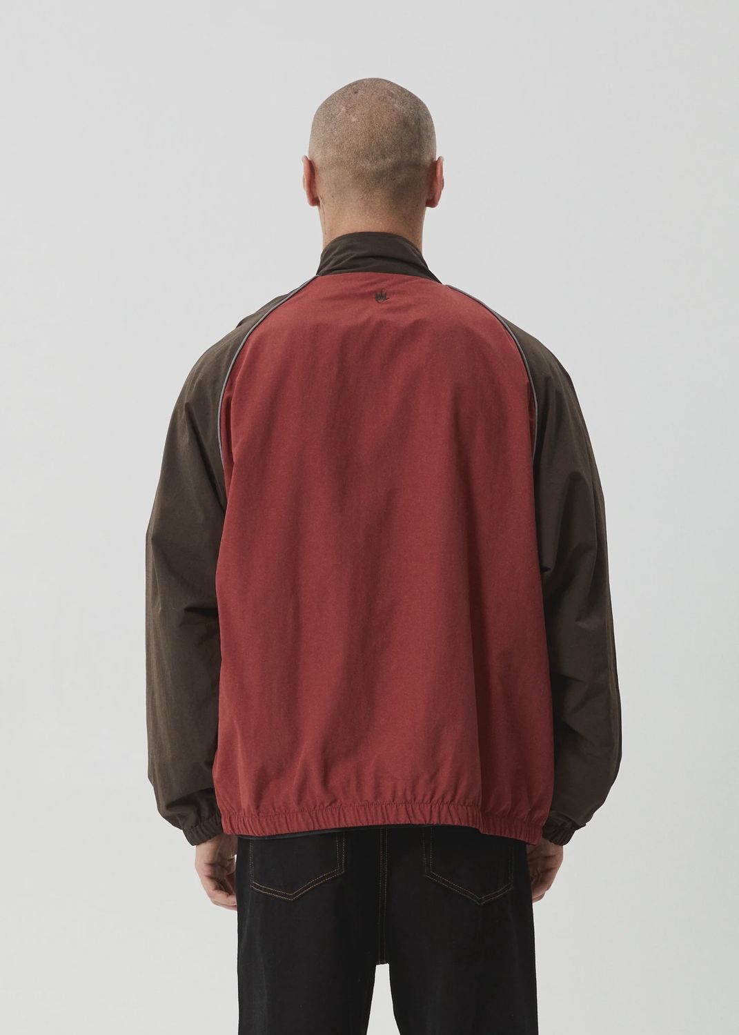 AFENDS MENS SPICY SPORTS SPRAY JACKET - BURGUNDY