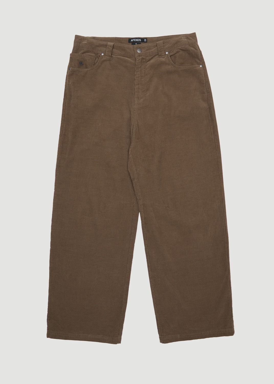 AFENDS MENS WELCOME BACK - BAGGY PLEATED PANT - FOSSIL