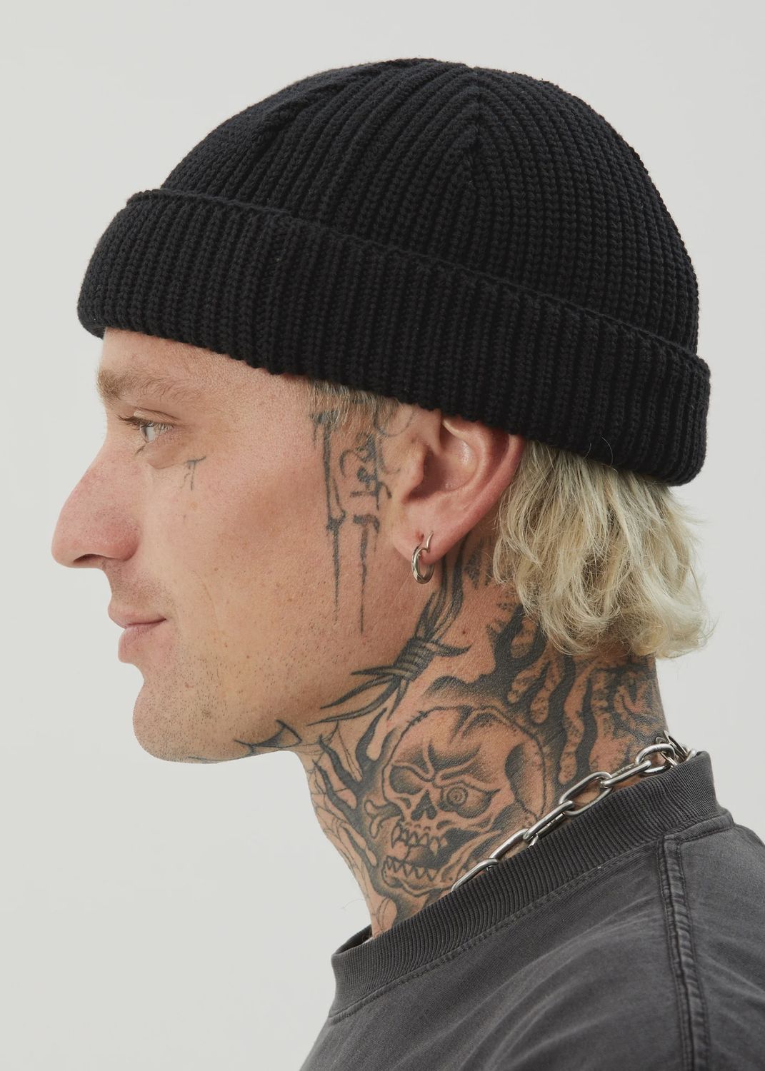 AFENDS MENS THC WHARFIE BEANIE - BLACK
