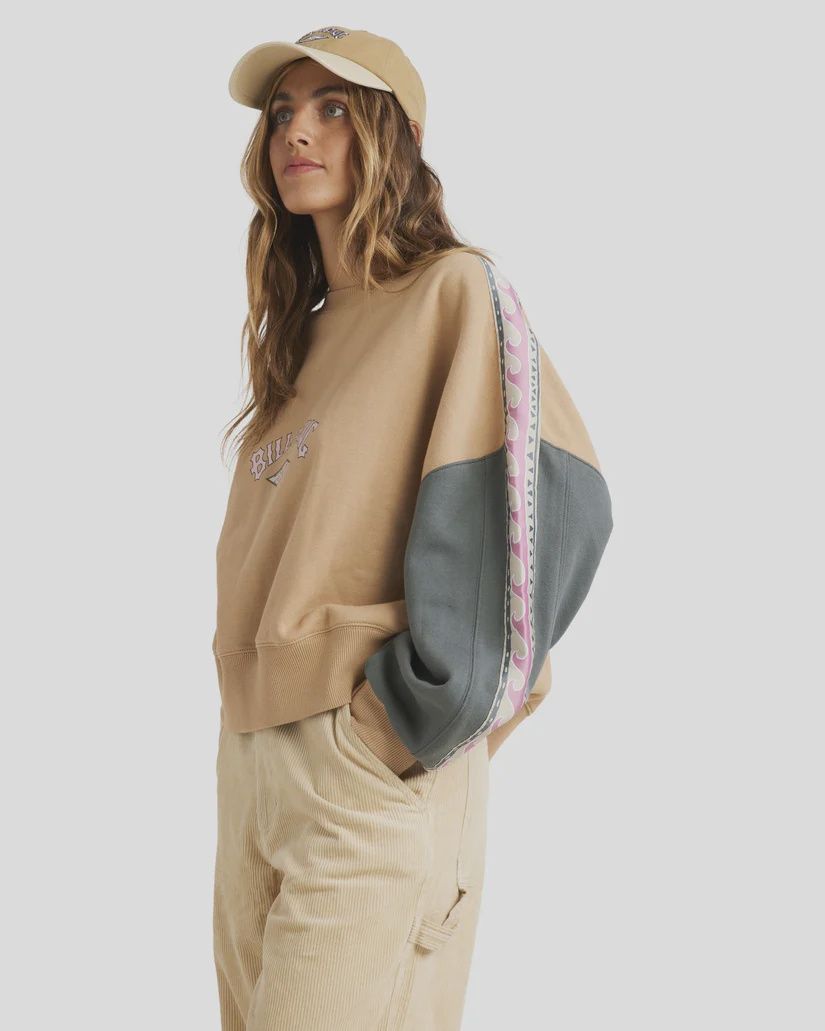 BILLABONG LADIES THE WAY BACK CREW - MULTI