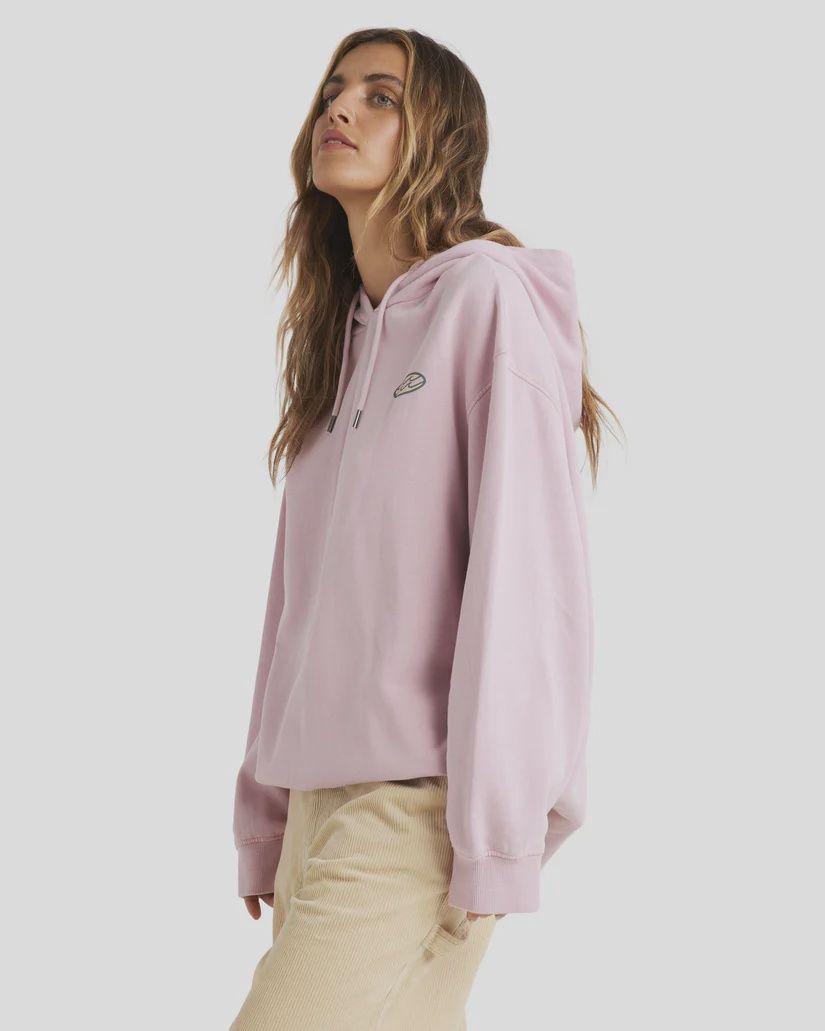 BILLABONG LADIES BEACH TOUR HOODIE - CHALK PINK