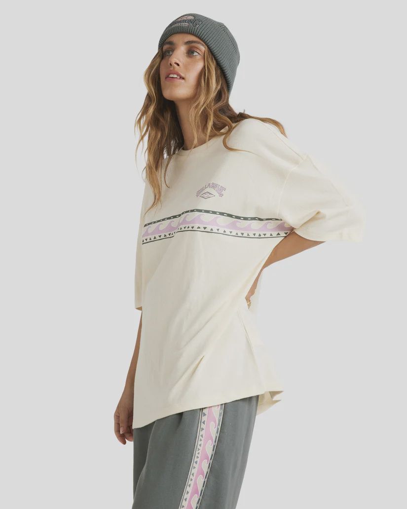 BILLABONG LADIES LOOKING UP S/S TEE - WHITECAP