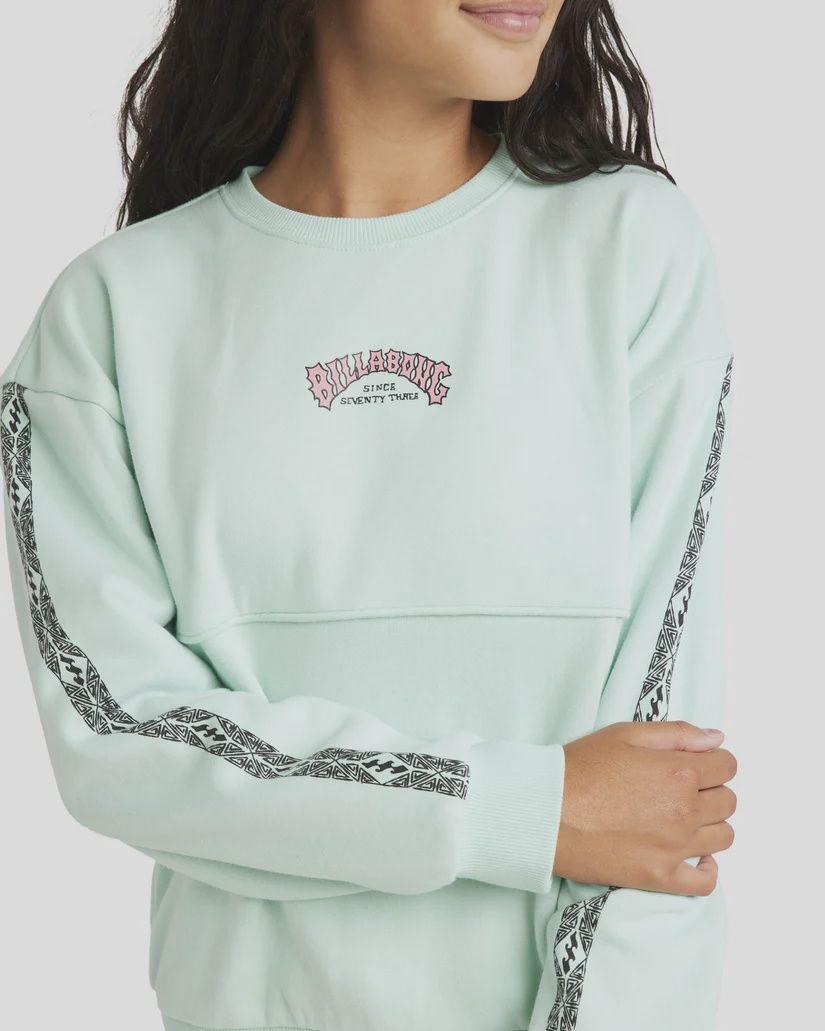 BILLABONG GIRLS WAVE OF THE DAY CREW - MINT CHIP