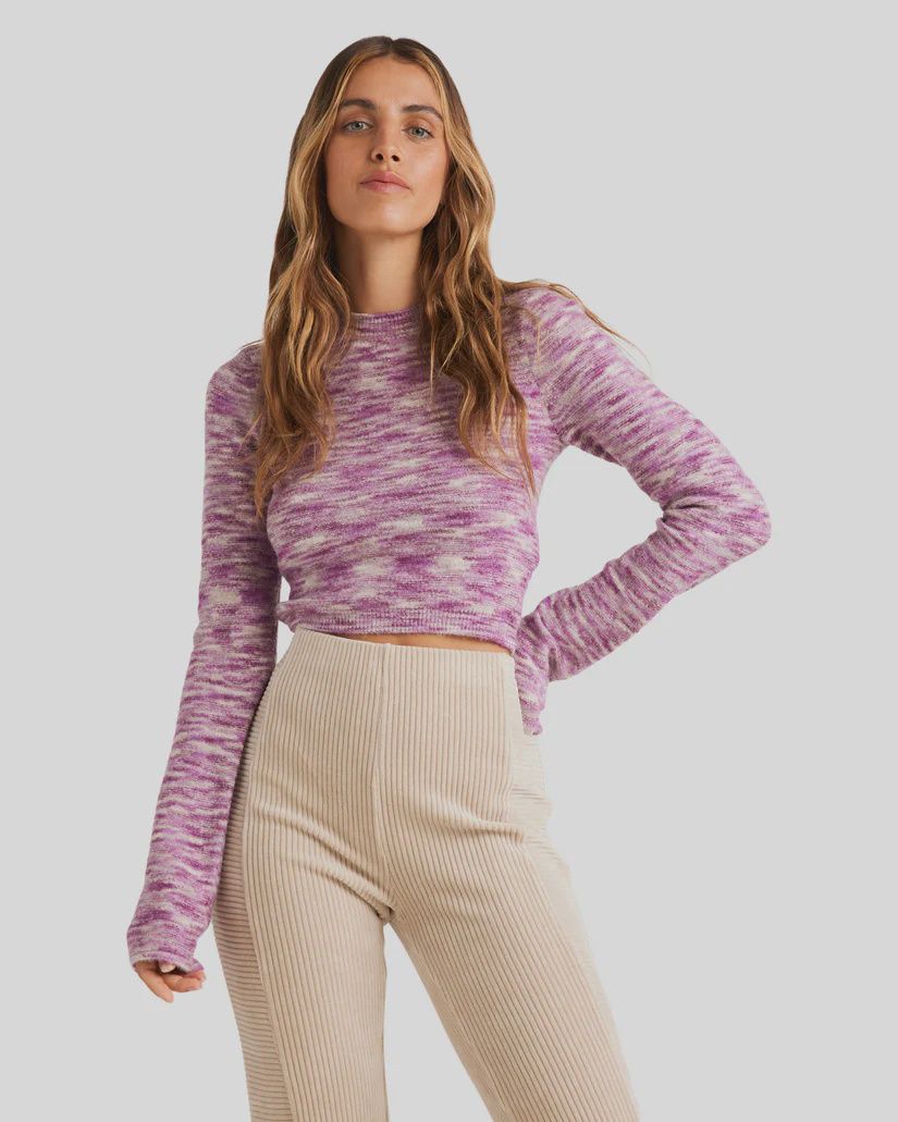 BILLABONG LADIES UNDER THE SUN L/S TOP - BRIGHT ORCHID