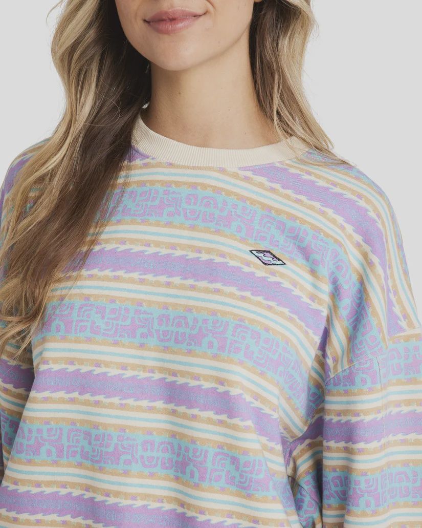 BILLABONG LADIES THROW IT BACK KENDALL CREW - MULTI