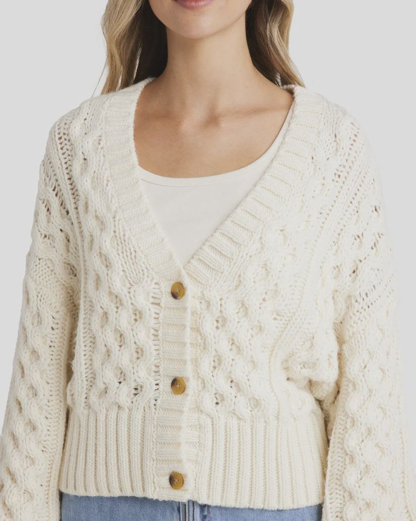 BILLABONG LADIES MONTANA CARDIGAN - SALT CRYSTAL