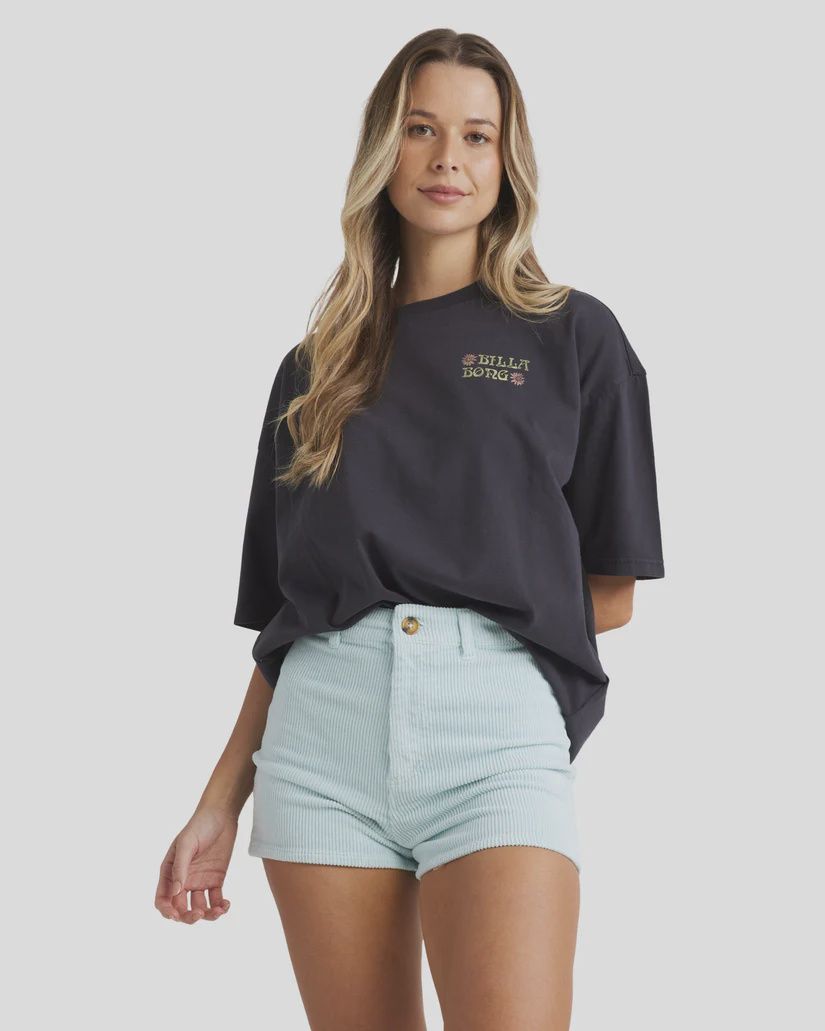 BILLABONG LADIES OUT UNTIL DAWN S/S TEE - OFF BLACK