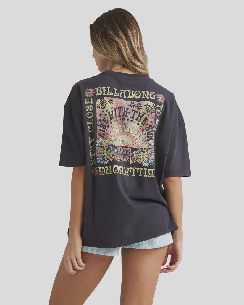 BILLABONG LADIES OUT UNTIL DAWN S/S TEE - OFF BLACK