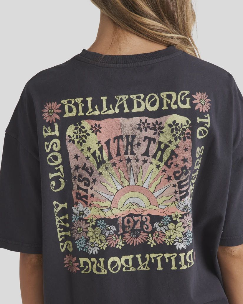 BILLABONG LADIES OUT UNTIL DAWN S/S TEE - OFF BLACK